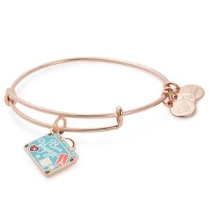 Alex and Ani bon voyage charm bracelet.